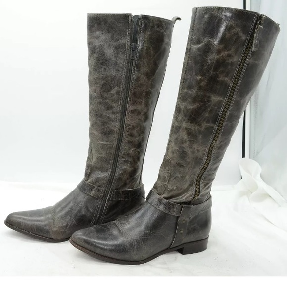 Matisse Wilmer Distressed Charcoal Riding Boot - Picture 4 of 16